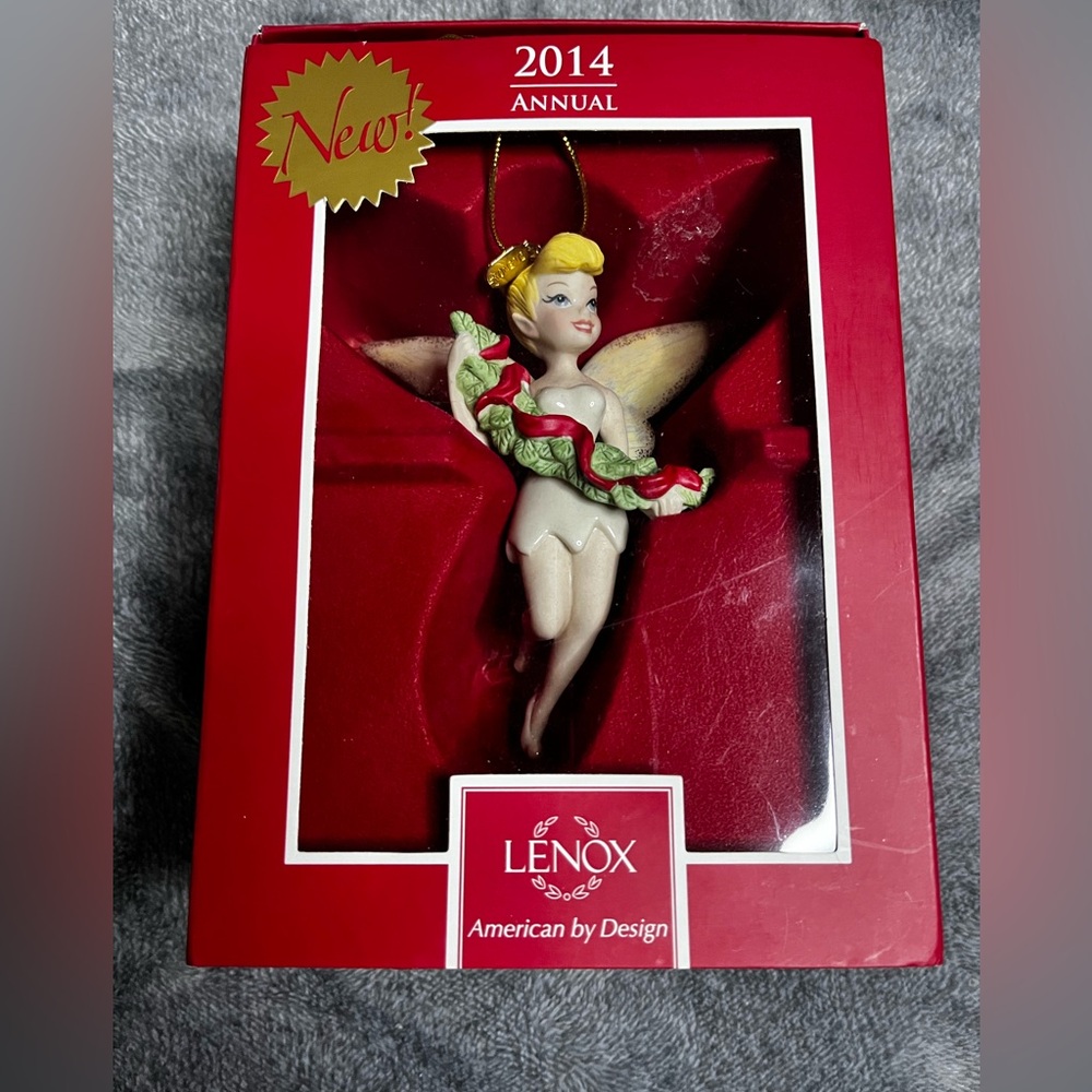 2014 Trimmings w/ Tink Lenox Disney Showcase Christmas Ornament 4.75" Tinkerbell